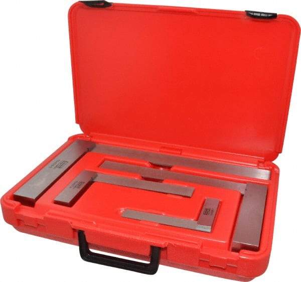 SPI - 4 Piece, 3, 4, 5-1/2, 7-1/2 Inch Base Length, 4, 6, 9, 12 Inch Blade Length, Square Set - Americas Industrial Supply