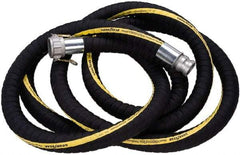 Alliance Hose & Rubber - 1-1/2" ID x 1.91" OD x 25' OAL, Cam & Groove Petroleum Transfer Hose - 250 Max Working psi, -40 to 200°F, 1.5" Bend Radius, 1-1/2" Fitting, Black - Americas Industrial Supply