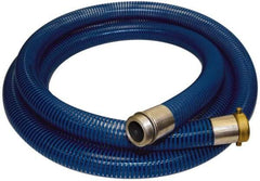 Alliance Hose & Rubber - -40 to 150°F, 1-1/2" Inside x 1.77" Outside Diam, PVC Liquid Suction & Discharge Hose - Transparent Blue, 20' Long, 29 Vacuum Rating, 89 psi Working Pressure - Americas Industrial Supply