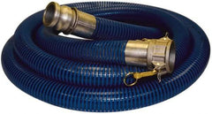 Alliance Hose & Rubber - -40 to 150°F, 1-1/2" Inside x 1.77" Outside Diam, PVC Liquid Suction & Discharge Hose - Transparent Blue, 25' Long, 29 Vacuum Rating, 89 psi Working Pressure - Americas Industrial Supply