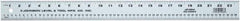 Johnson Level & Tool - 72" Long, 1/8, 1/16" and 2mm Graduation, Aluminum Rule - English/Metric Graduation Style, Gray, Anodized Finish - Americas Industrial Supply