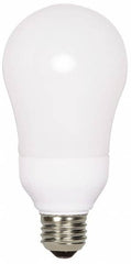 Value Collection - 15 Watt Fluorescent Residential/Office Medium Screw Lamp - 2,700°K Color Temp, 800 Lumens, A19, 10,000 hr Avg Life - Americas Industrial Supply