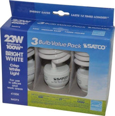 Value Collection - 23 Watt Fluorescent Residential/Office Medium Screw Lamp - 4,100°K Color Temp, 1,600 Lumens, T2, 10,000 hr Avg Life - Americas Industrial Supply