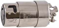 Hubbell Wiring Device-Kellems - 125 VAC, 50 Amp, NonNEMA Configuration, Marine Grade, Self Grounding Connector - 1 Phase, 2 Poles, IP20, 0.44 to 1.14 Inch Cord Diameter - Americas Industrial Supply