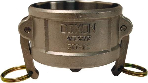 Dixon Valve & Coupling - 4" Stainless Steel Cam & Groove Suction & Discharge Hose Dust Cap For Use with Adapters - Part DC, 100 Max psi - Americas Industrial Supply