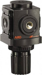 ARO/Ingersoll-Rand - 1/4 NPT Port, 86 CFM, Aluminum Compact Regulator - 0 to 140 psi Range, 250 Max psi Supply Pressure, 1/8" Gauge Port Thread, 2.705" Wide x 4.772" High - Americas Industrial Supply