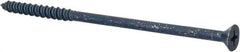 Elco - 1/4" Diam, 5" OAL, Phillips Drive, Concrete Screw & Masonry Fastener - Steel, Blue StalGard Finish, Includes #3 Drill Bit - Americas Industrial Supply