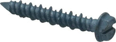Elco - 3/16" Diam, 1-1/4" Length Under Head, Hex Drive, Concrete Screw & Masonry Fastener - Steel, Blue StalGard Finish, Includes 5/16" Drill Bit - Americas Industrial Supply