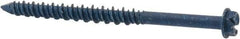 Elco - 3/16" Diam, 2-3/4" Length Under Head, Hex Drive, Concrete Screw & Masonry Fastener - Steel, Blue StalGard Finish, Includes 5/16" Drill Bit - Americas Industrial Supply