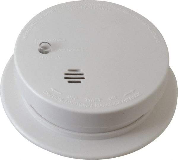 Kidde - 4 Inch Diameter, Smoke Alarm - 85 dB Decibel Rating, 9V Battery Included, Wall or Ceiling Mount, Tamper Resistant - Americas Industrial Supply