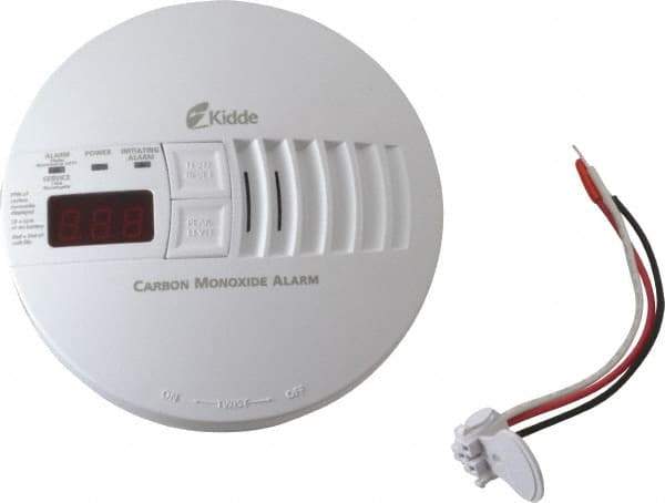 Kidde - AC, DC Wire In 120 Volt Carbon Monoxide Alarm - 85 dB Decibel Rating, 9V Battery Not Included, Tamper Resistant, Interconnectable - Americas Industrial Supply