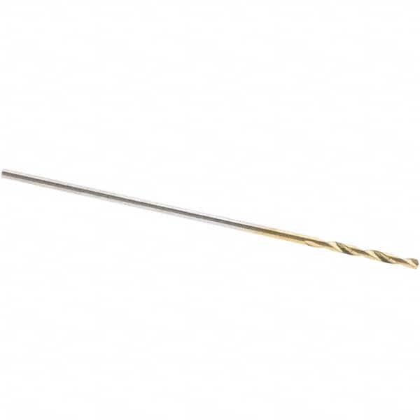 Guhring - #76 118° High Speed Steel Jobber Drill - TiN Finish, Right Hand Cut, Spiral Flute, Straight Shank, 22mm OAL, Standard Point - Americas Industrial Supply