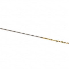 Guhring - #76 118° High Speed Steel Jobber Drill - TiN Finish, Right Hand Cut, Spiral Flute, Straight Shank, 22mm OAL, Standard Point - Americas Industrial Supply