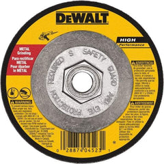 DeWALT - 24 Grit, 5" Wheel Diam, 3/32" Wheel Thickness, Type 27 Depressed Center Wheel - Aluminum Oxide, Diamond Matrix Bond, 12,200 Max RPM, Compatible with Angle Grinder - Americas Industrial Supply