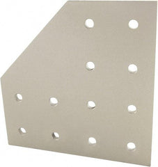 80/20 Inc. - 100mm Wide, Open Shelving Accessory/Component - Aluminum, Clear Anodized Finish, 100mm Long, Use with 25 Series & Bolt Kit 75-3404 - Americas Industrial Supply