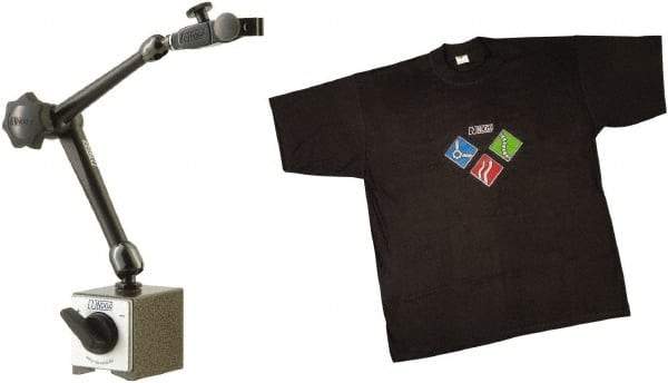 Noga - 175 Lb Magnetic Force, Fine Adjustment Indicator Positioner & Holder with Base - Articulated Arm, Rectangular Base, 55mm Base Height, 60mm Base Length, 50mm Base Width - Americas Industrial Supply