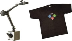 Noga - 175 Lb Magnetic Force, Fine Adjustment Indicator Positioner & Holder with Base - Articulated Arm, Rectangular Base, 55mm Base Height, 60mm Base Length, 50mm Base Width - Americas Industrial Supply