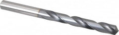 OSG - 31/64" 130° Powdered Metal Jobber Drill - V Finish, Right Hand Cut, Spiral Flute, Straight Shank, 158mm OAL, Standard Point - Americas Industrial Supply