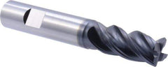 Iscar - 5/8", 4 Flute, Single End, Solid Carbide, Corner Chamfer End Mill - 4" OAL, 38° Helix, Right Hand Flute, 1-1/4" LOC, Right Hand Cut - Americas Industrial Supply