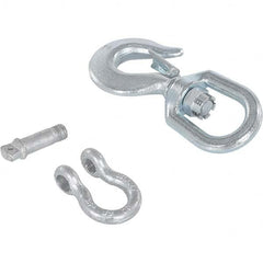 Vestil - 2 Ton Capacity, Steel Swivel Hoist Hook - 9-1/2" Long x 1-43/64" Wide - Americas Industrial Supply