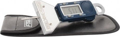 Fowler - 0" to 1" Polycarbonate Electronic Depth Gage - 0.02mm Accuracy, 0.01mm Resolution, 2" Base Length - Americas Industrial Supply