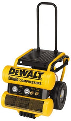 DeWALT - 1.1 HP, 3.8 CFM Wheeled Dolly Style Electric Oil Lube Compressor - Americas Industrial Supply