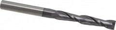 Atrax - 1/2", 3" LOC, 1/2" Shank Diam, 6" OAL, 2 Flute, Solid Carbide Square End Mill - Single End, AlTiN Finish, Spiral Flute, 30° Helix, Centercutting, Right Hand Cut - Americas Industrial Supply