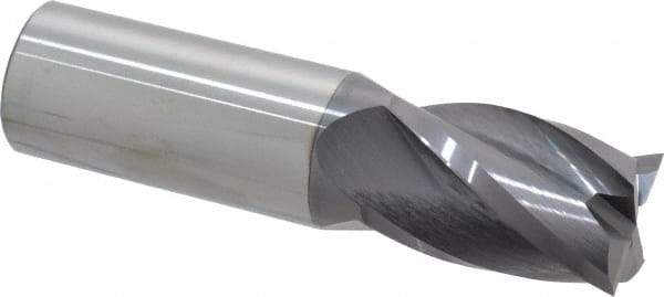 Atrax - 1", 1-1/2" LOC, 1" Shank Diam, 4" OAL, 4 Flute, Solid Carbide Square End Mill - Single End, AlTiN Finish, Spiral Flute, 30° Helix, Centercutting, Right Hand Cut, Right Hand Flute - Americas Industrial Supply