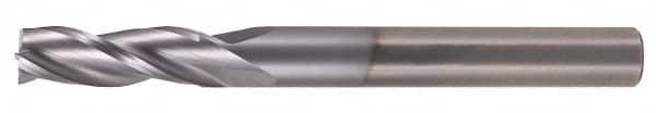 Hertel - 7/8", 1-1/2" LOC, 7/8" Shank Diam, 4" OAL, 3 Flute, Solid Carbide Square End Mill - Single End, AlTiN Finish, 30° Helix, Centercutting, Right Hand Cut - Americas Industrial Supply