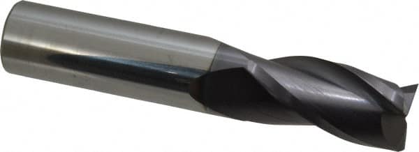 Atrax - 3/4", 1-1/2" LOC, 3/4" Shank Diam, 4" OAL, 3 Flute, Solid Carbide Square End Mill - Single End, AlTiN Finish, Spiral Flute, 30° Helix, Centercutting, Right Hand Cut - Americas Industrial Supply