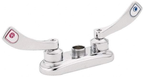 Moen - Wrist Blade Handle, Commercial Bathroom Faucet - Two Handle, No Drain, No Spout - Americas Industrial Supply