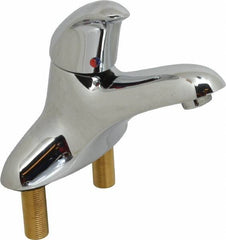 Moen - Lever Handle, Commercial Bathroom Faucet - One Handle, Pop Up Drain, Low Spout - Americas Industrial Supply