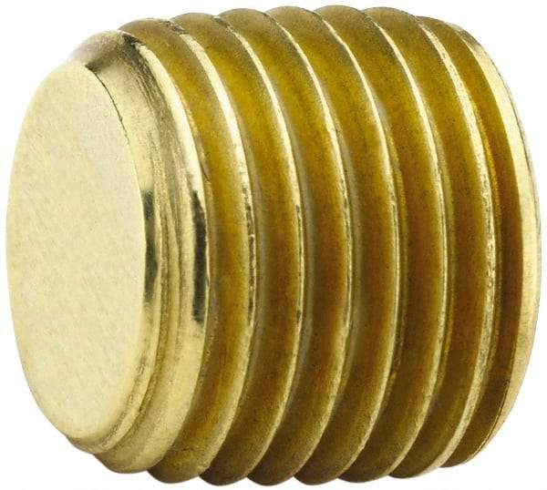 Parker - 3/8 Male Thread, Brass Industrial Pipe Hex Head Plug - MNPTF, 1,000 psi - Americas Industrial Supply