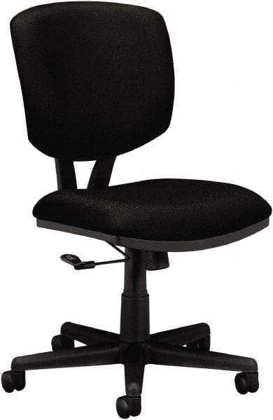 Hon - 40" High Task Chair - 25-3/4" Wide x 25-3/4" Deep, 100% Polyester Seat, Black - Americas Industrial Supply