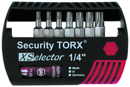 7 Piece - IPR8; IPR10; IPR15; IPR20; IPR25; IPR27; IPR30 Insert Bits - Quick Release Holder - Security TorxPlus Selector Bit Set Plastic XSelector Storage Box - Americas Industrial Supply