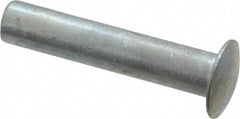 RivetKing - 0.084 to 0.09" Hole Diam, Round Head, Zinc Plated Steel, Semi Tubular Rivet - 7/32 Head Diam, 5/8" Length Under Head, 1/8 Body Diam - Americas Industrial Supply