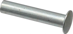 RivetKing - 0.176 to 0.184" Hole Diam, Round Head, Zinc Plated Steel, Semi Tubular Rivet - 7/16 Head Diam, 1-1/4" Length Under Head, 1/4 Body Diam - Americas Industrial Supply