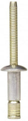 RivetKing - Size 64 Dome Head Steel Structural with Locking Stem Blind Rivet - Steel Mandrel, 0.062" to 0.27" Grip, 0.4" Head Diam, 0.192" to 0.196" Hole Diam, 0.416" Length Under Head, 3/16" Body Diam - Americas Industrial Supply