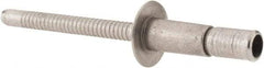 RivetKing - Size 64 Dome Head Stainless Steel Structural with Locking Stem Blind Rivet - Stainless Steel Mandrel, 0.062" to 0.27" Grip, 0.4" Head Diam, 0.194" to 0.204" Hole Diam, 0.416" Length Under Head, 3/16" Body Diam - Americas Industrial Supply