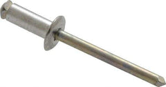 RivetKing - Dome Head Aluminum Peel Blind Rivet - Steel Mandrel, 0.188" to 0.275" Grip, 3/8" Head Diam, 0.196" Max Hole Diam, 0.511" Length Under Head, 3/16" Body Diam - Americas Industrial Supply