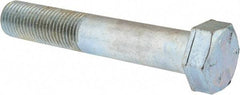 Value Collection - 1-1/2 - 6 UNC, 9" Length Under Head Hex Head Cap Screw - Partially Threaded, Grade 5 Steel, Zinc-Plated Finish, 2-1/4" Hex - Americas Industrial Supply