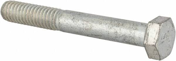 Made in North America - 5/16-18 UNC, 2-3/8" Length Under Head Hex Head Cap Screw - Partially Threaded, Grade 5 Steel, Zinc-Plated Finish, 1/2" Hex - Americas Industrial Supply