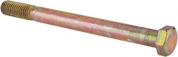 Made in USA - 5/16-18 UNC, 3-3/4" Length Under Head Hex Head Cap Screw - Partially Threaded, Grade 5 Steel, Zinc-Plated Finish, 1/2" Hex - Americas Industrial Supply