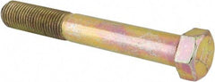 Made in USA - 7/16-20 UNF, 3-1/4" Length Under Head Hex Head Cap Screw - Partially Threaded, Grade 5 Steel, Zinc-Plated Finish, 5/8" Hex - Americas Industrial Supply