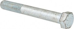 Made in USA - 7/16-20 UNF, 3-1/2" Length Under Head Hex Head Cap Screw - Partially Threaded, Grade 5 Steel, Zinc-Plated Finish, 5/8" Hex - Americas Industrial Supply