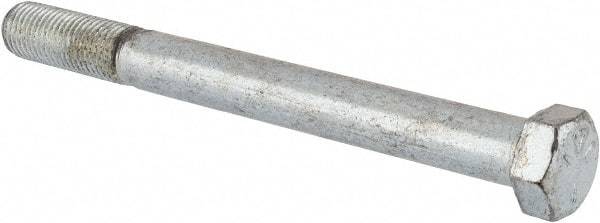 Made in USA - 7/16-20 UNF, 4-1/2" Length Under Head Hex Head Cap Screw - Partially Threaded, Grade 5 Steel, Zinc-Plated Finish, 5/8" Hex - Americas Industrial Supply