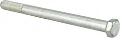 Made in USA - 7/16-20 UNF, 5-1/2" Length Under Head Hex Head Cap Screw - Partially Threaded, Grade 5 Steel, Zinc-Plated Finish, 5/8" Hex - Americas Industrial Supply