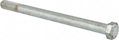 Made in USA - 7/16-20 UNF, 6" Length Under Head Hex Head Cap Screw - Partially Threaded, Grade 5 Steel, Zinc-Plated Finish, 5/8" Hex - Americas Industrial Supply