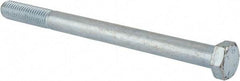 Made in USA - 1/2-13 UNC, 6-1/2" Length Under Head Hex Head Cap Screw - Partially Threaded, Grade 5 Steel, Zinc-Plated Finish, 3/4" Hex - Americas Industrial Supply