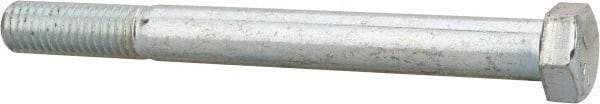 Made in USA - 9/16-12 UNC, 5-1/2" Length Under Head Hex Head Cap Screw - Partially Threaded, Grade 5 Steel, Zinc-Plated Finish, 13/16" Hex - Americas Industrial Supply
